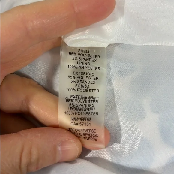 KARL LAGERFELD Floral and Polka Dot Print Dress Blue and White Scoopneck Size 6 - Picture 8 of 8